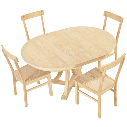Rowan Oval Extendable Dining Set for 4