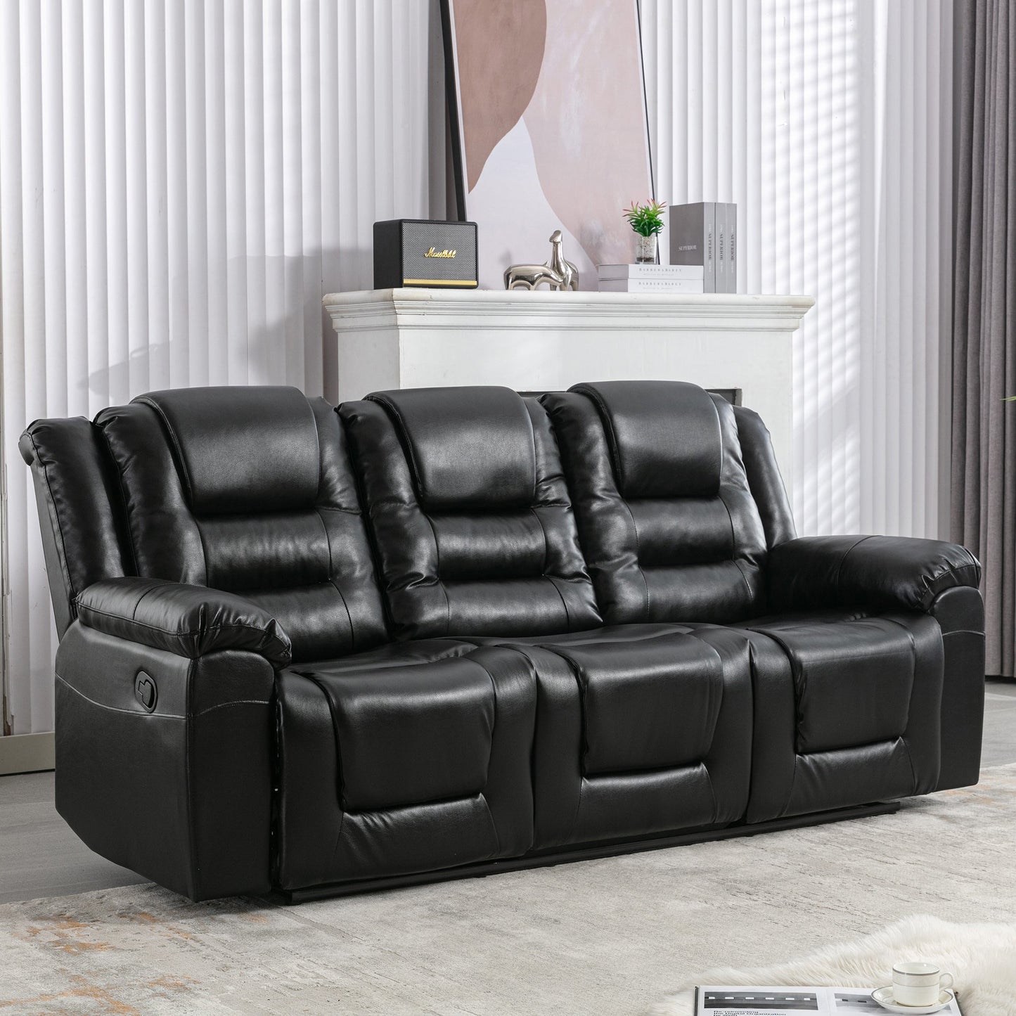 Classic 6-Seat Home Theater Recliner Sofa Set