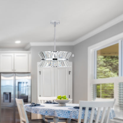Modern Crystal Chandelier for Living Room – Luxury Round Ceiling Light Fixture