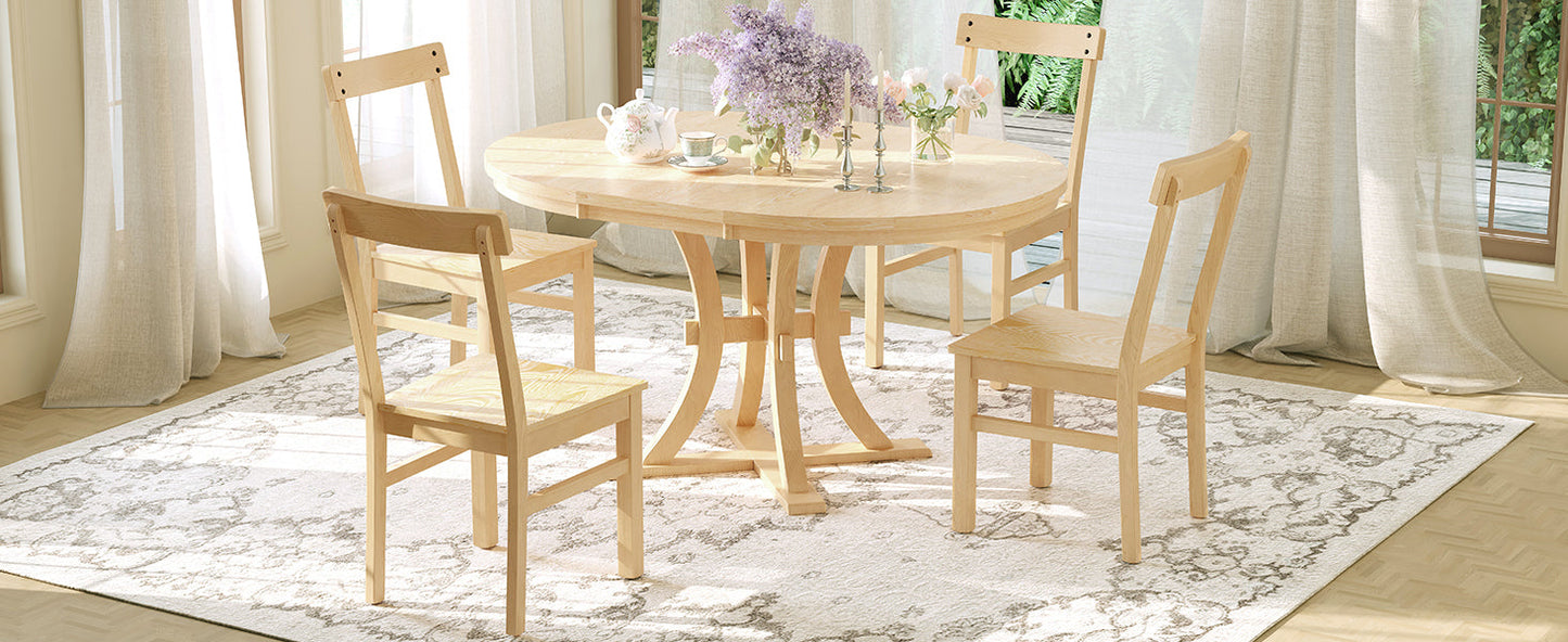 Rowan Oval Extendable Dining Set for 4