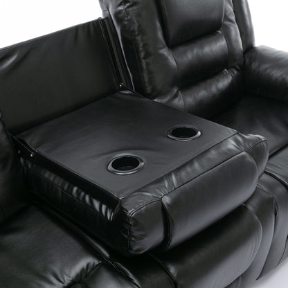 Black 3-Seat Home Theatre Recliner