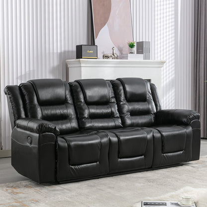 Black 3-Seat Home Theatre Recliner