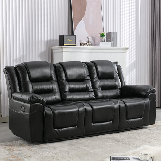 Black 3-Seat Home Theatre Recliner