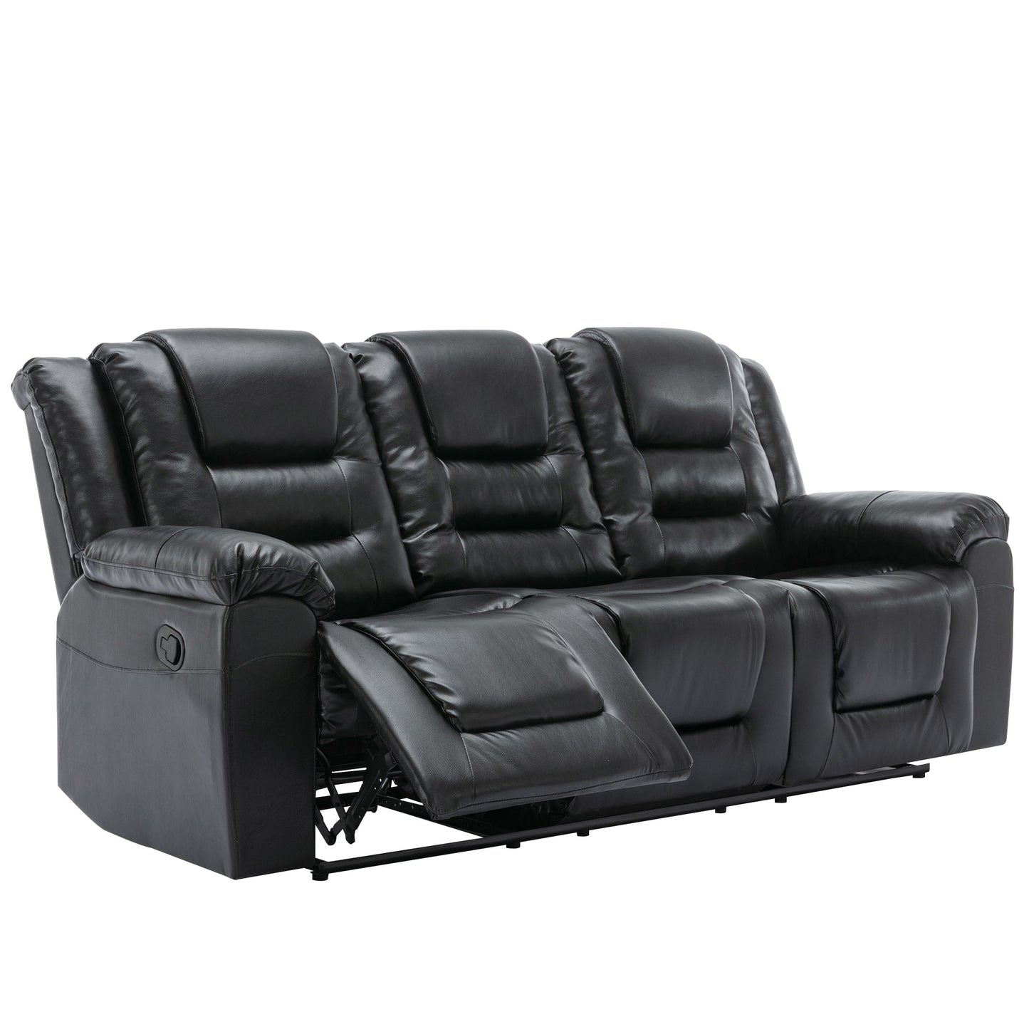 Black 3-Seat Home Theatre Recliner