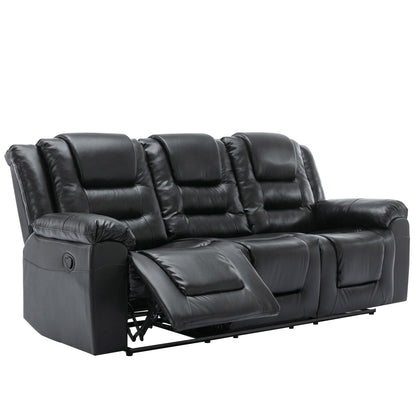 Black 3-Seat Home Theatre Recliner