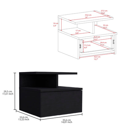 Kenya 2 Piece Bedroom Set - Black Armoire and Dresser