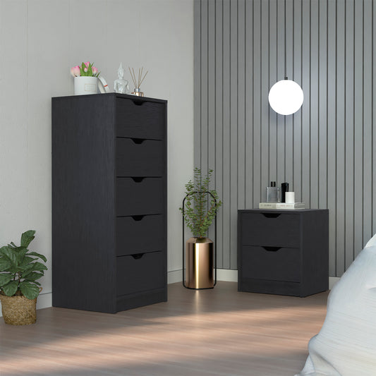 Bennett 2 Piece Bedroom Set - Black