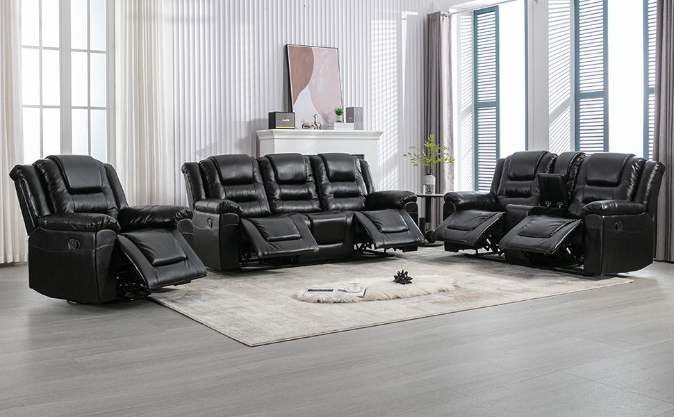 Classic 6-Seat Home Theater Recliner Sofa Set