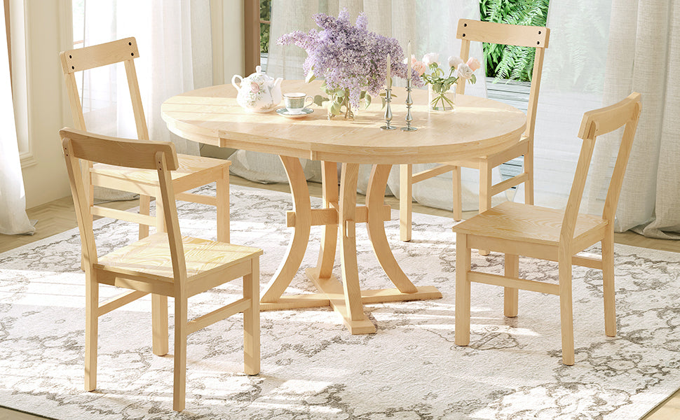 Rowan Oval Extendable Dining Set for 4