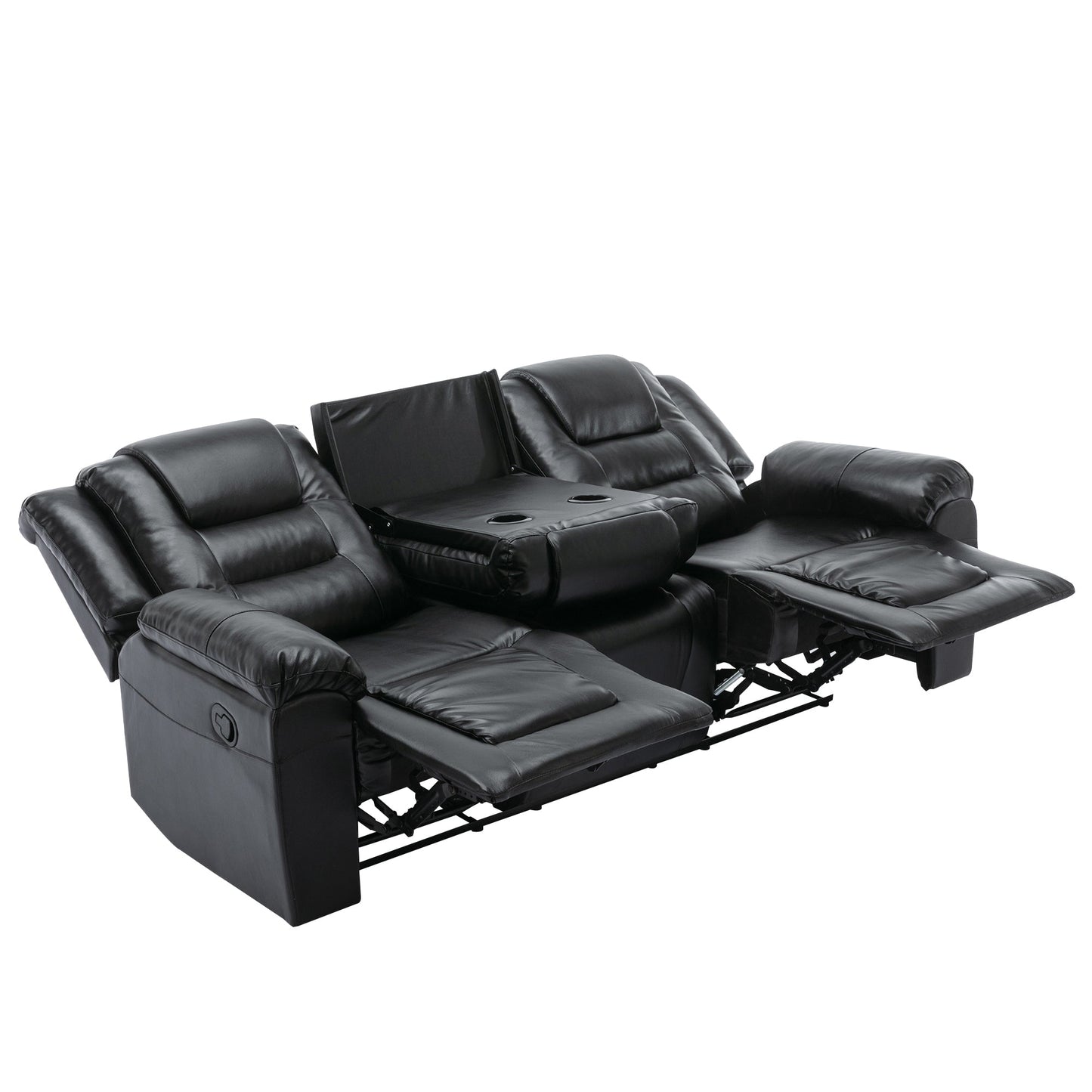 Black 3-Seat Home Theatre Recliner