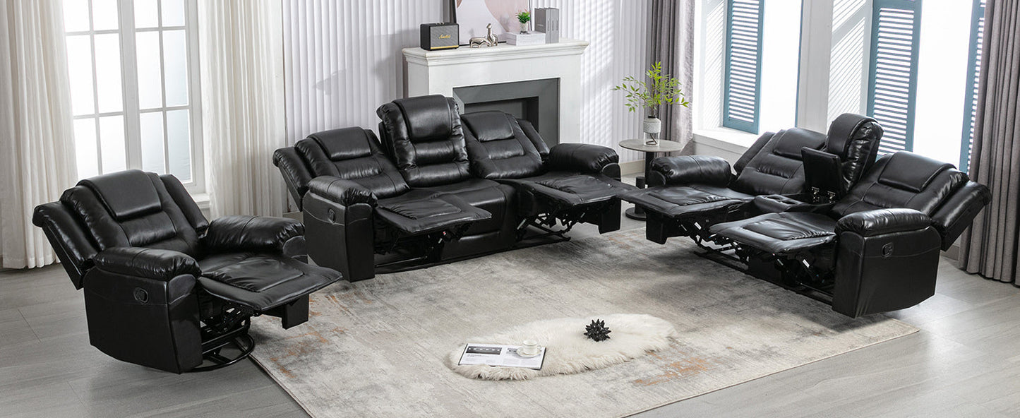 Classic 6-Seat Home Theater Recliner Sofa Set