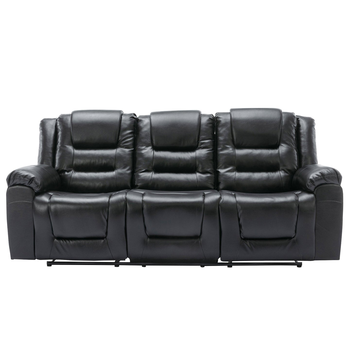 Black 3-Seat Home Theatre Recliner
