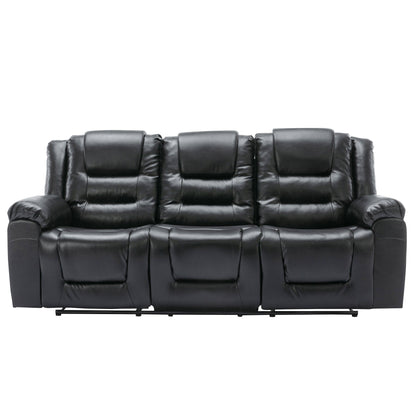 Black 3-Seat Home Theatre Recliner