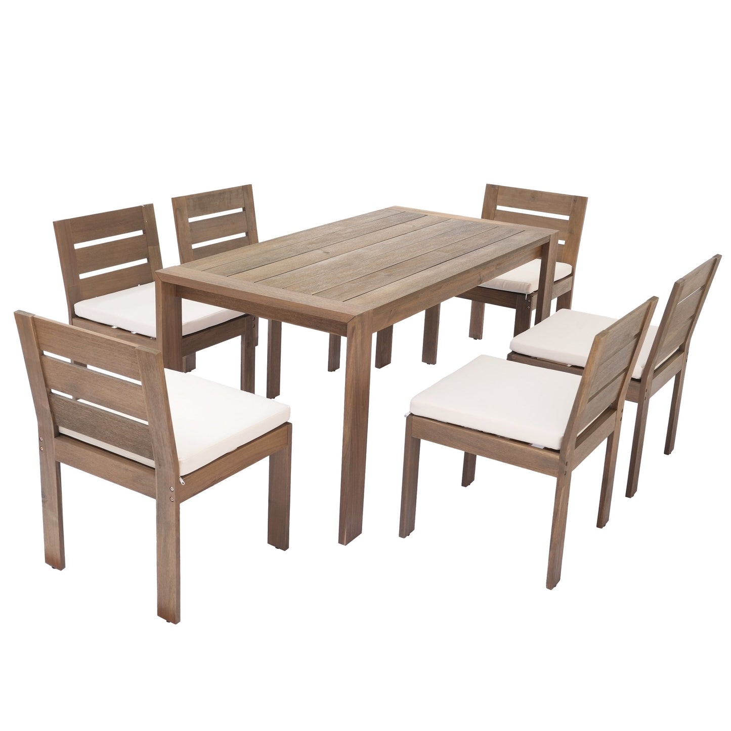 Solana Acacia Wood Outdoor Dining Set for 6