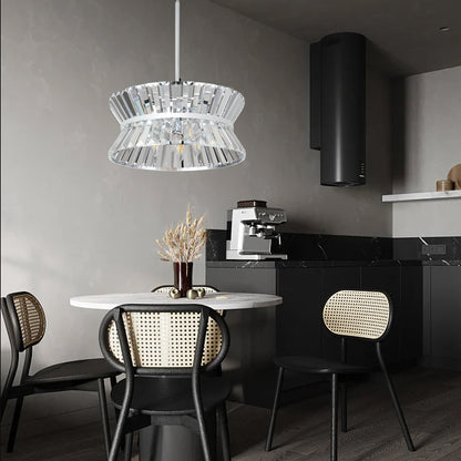 Modern Crystal Chandelier for Living Room – Luxury Round Ceiling Light Fixture